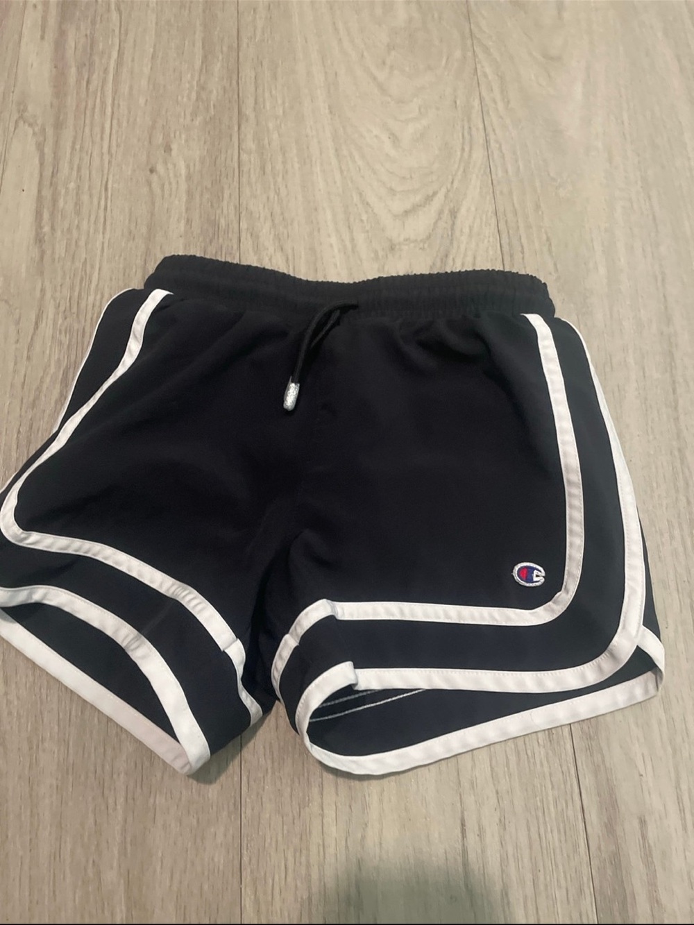 Champion Black Shorts with White Trim